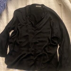 Vince Black Silk Blouse